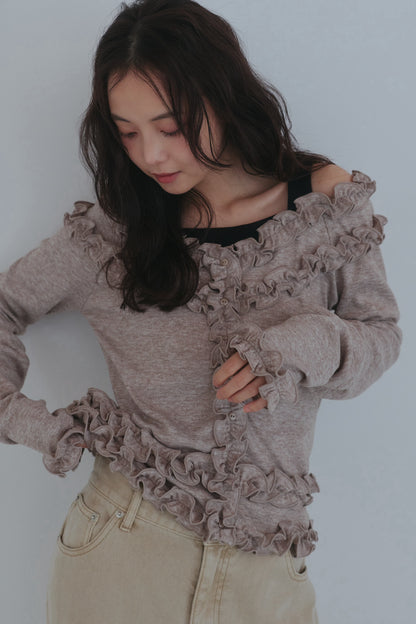 bicolor layered rib knit