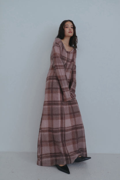 sheer checked one-piece