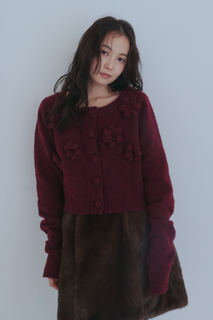 fur mini skirt