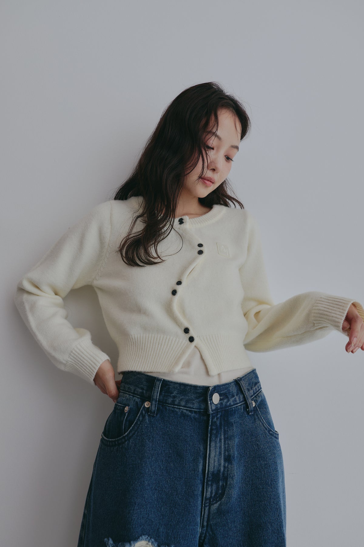 basic wave cardigan