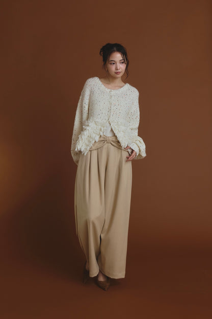 waist ribbon design pants