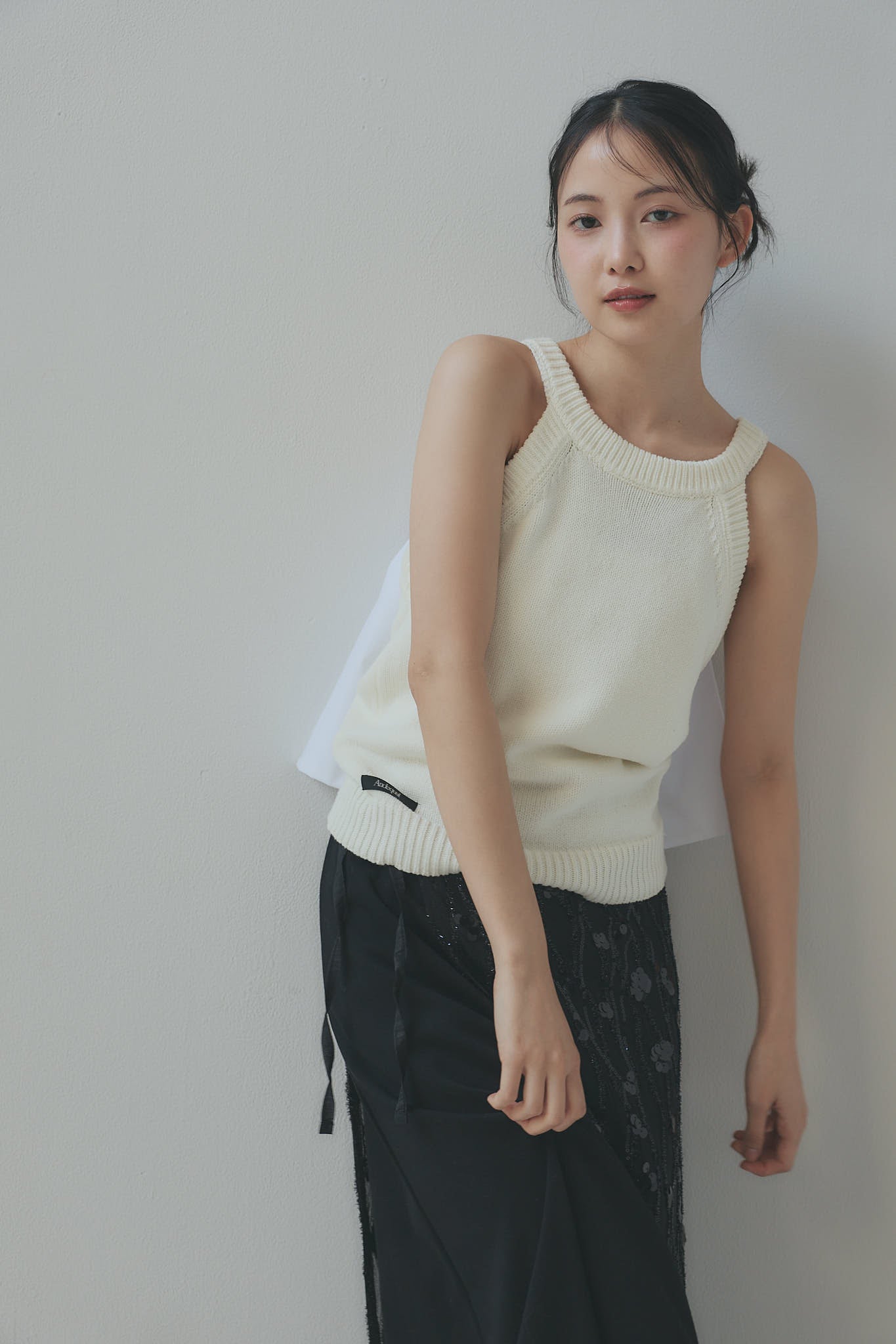 spangle layered sweat skirt