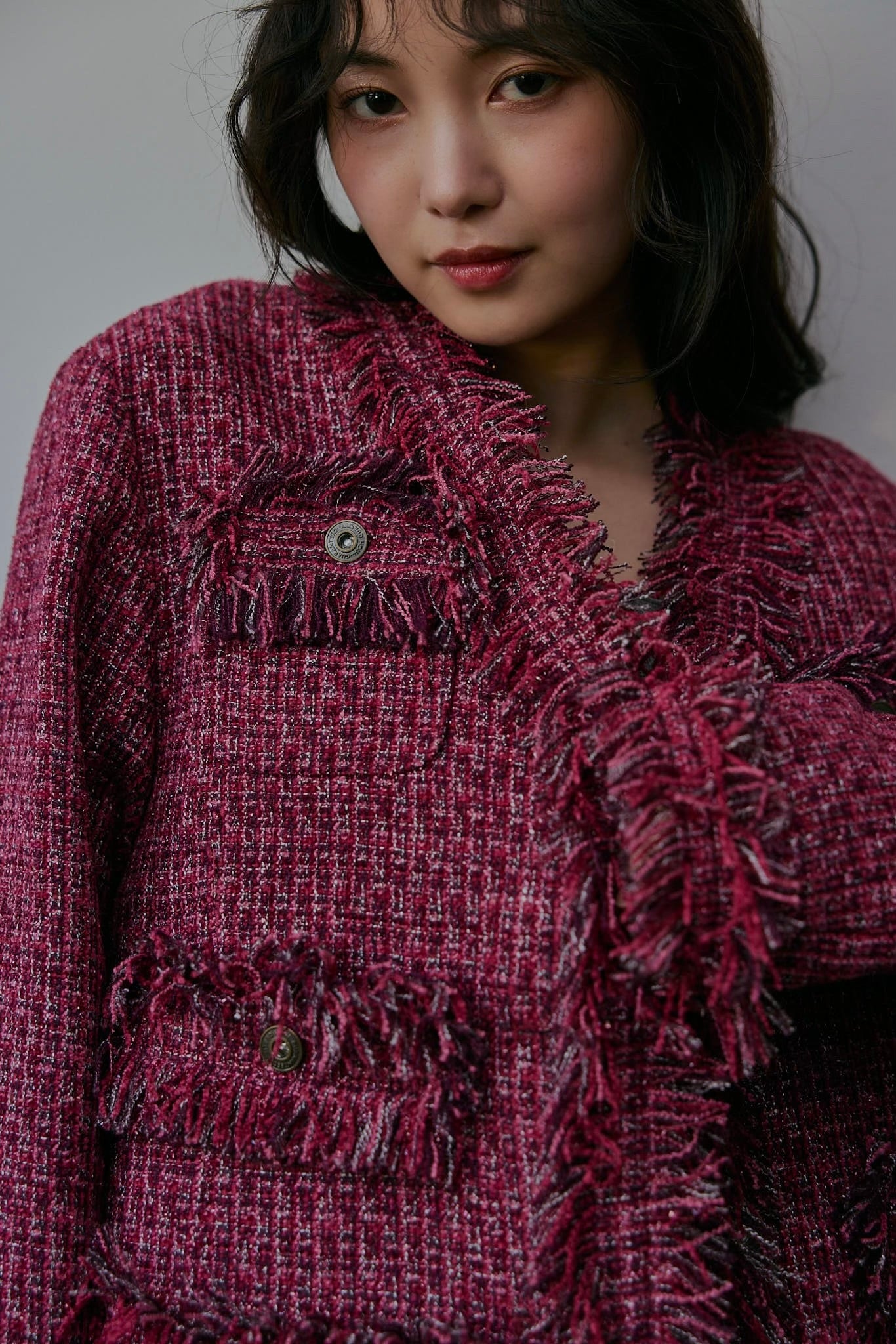 glitter tweed jacket – andequal