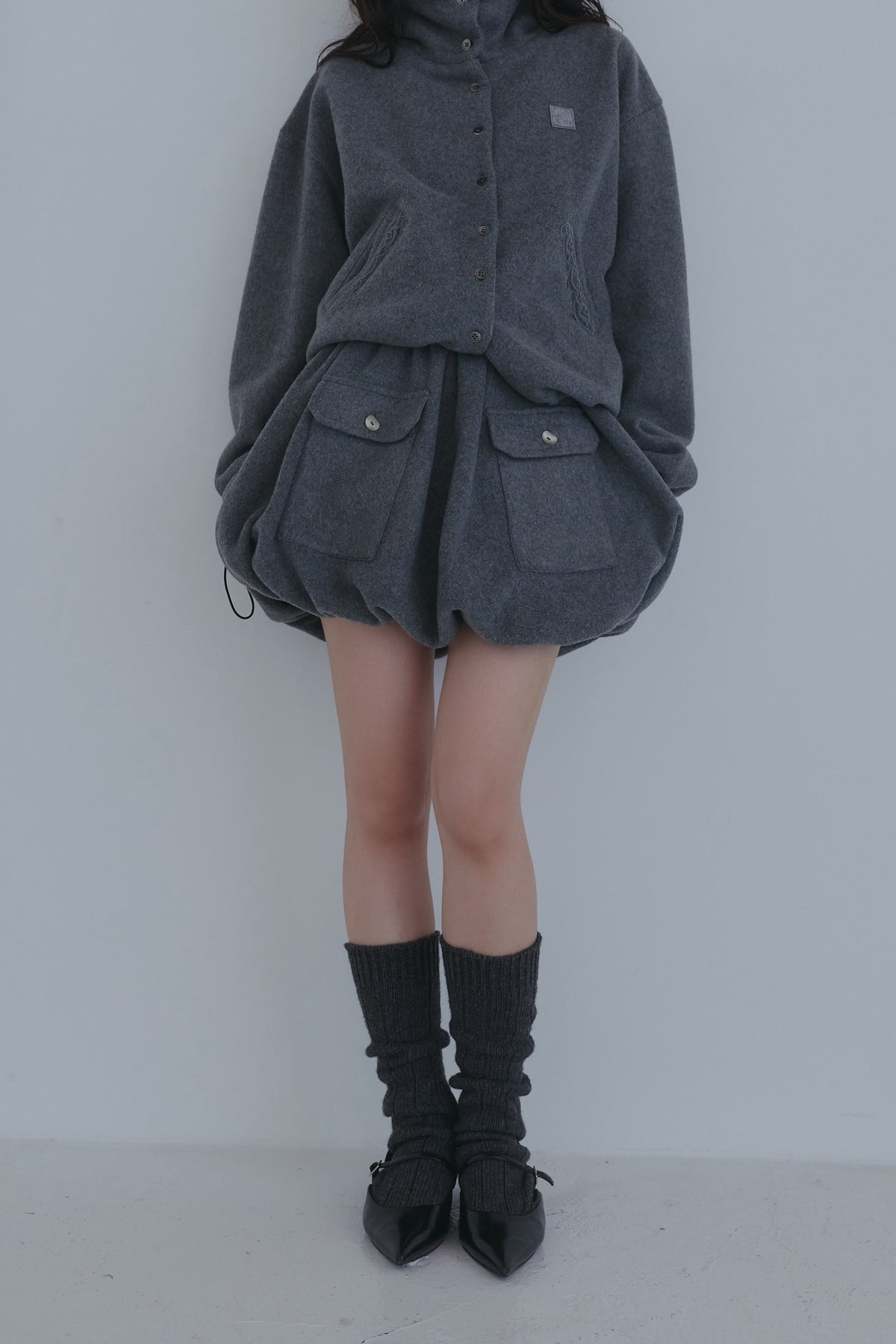 fleece balloon skirt