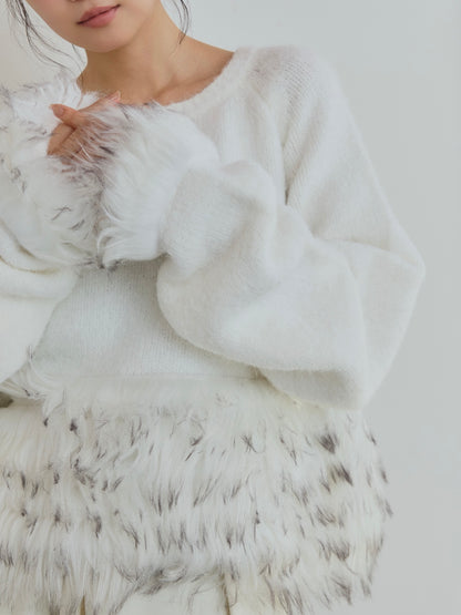 panel design fur knit