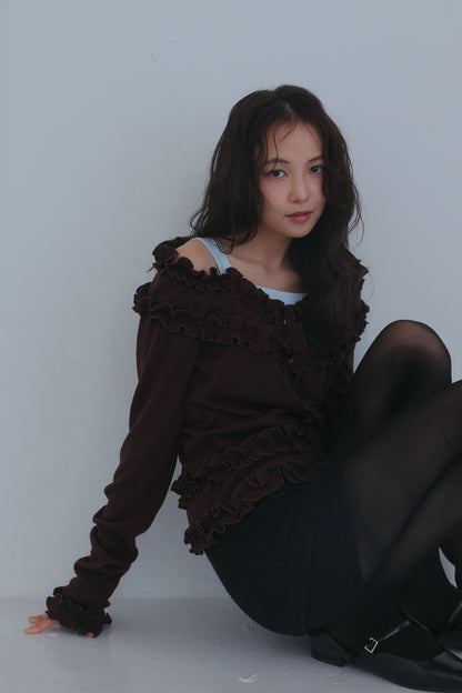 bicolor layered rib knit