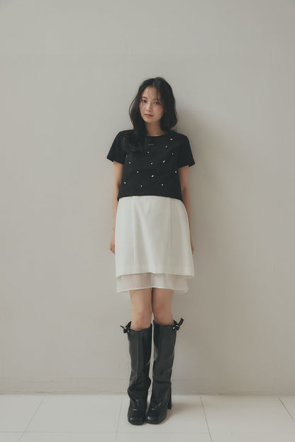back open bijou mini tee