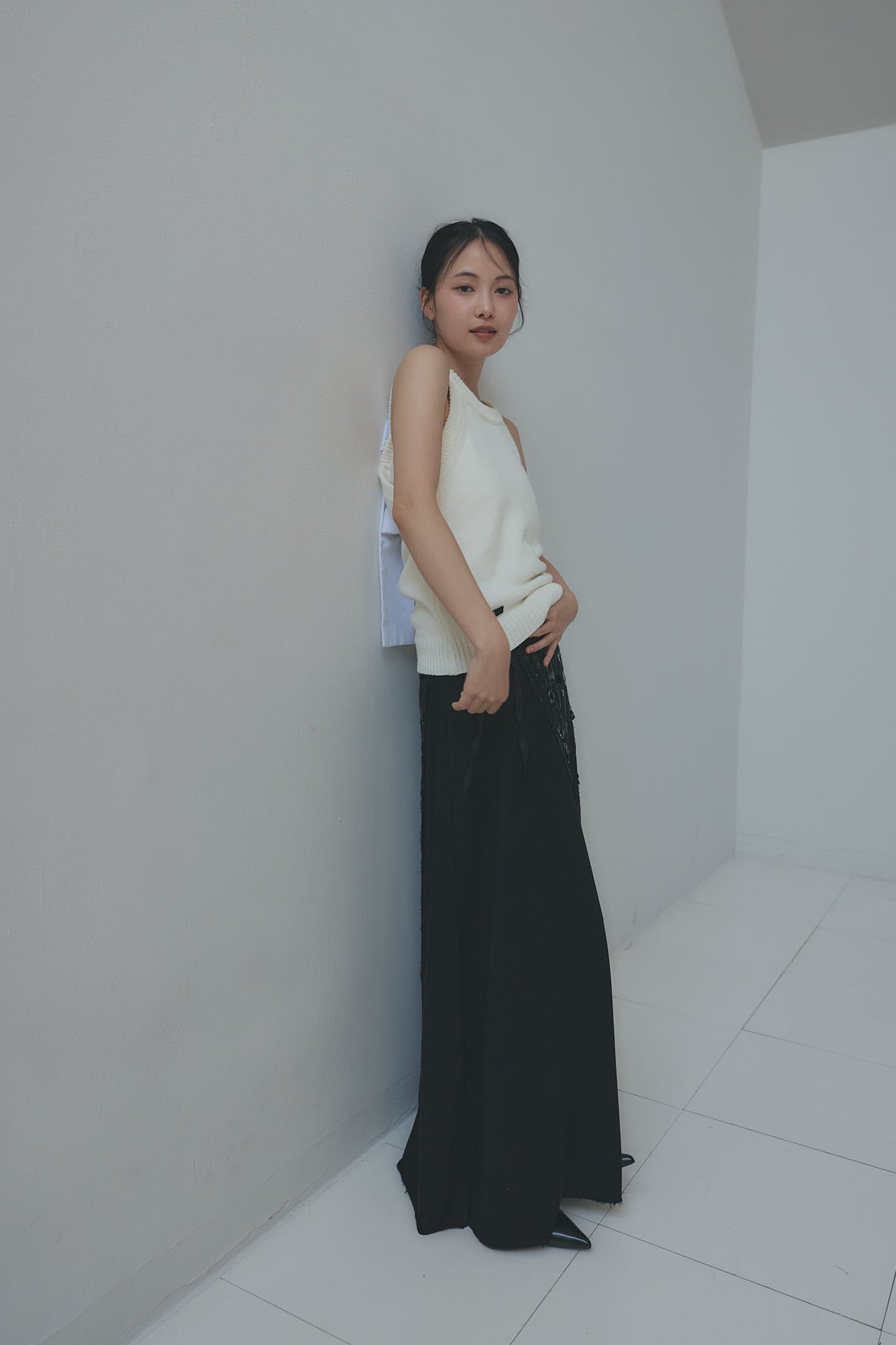 spangle layered sweat skirt