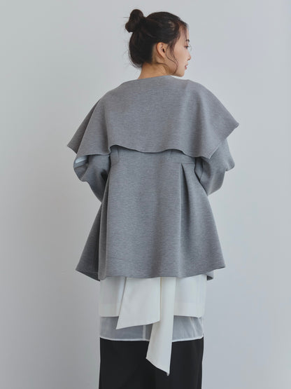 big collar peplum sweat