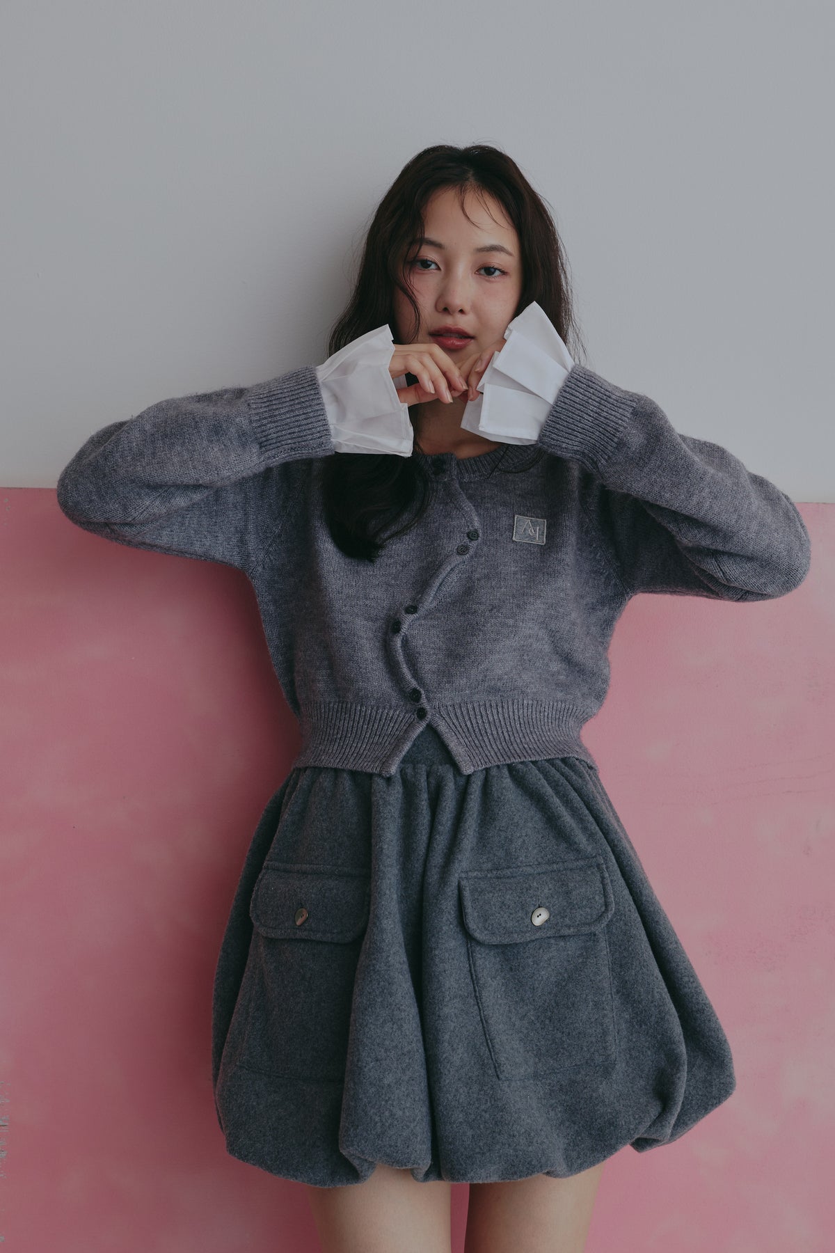 basic wave cardigan