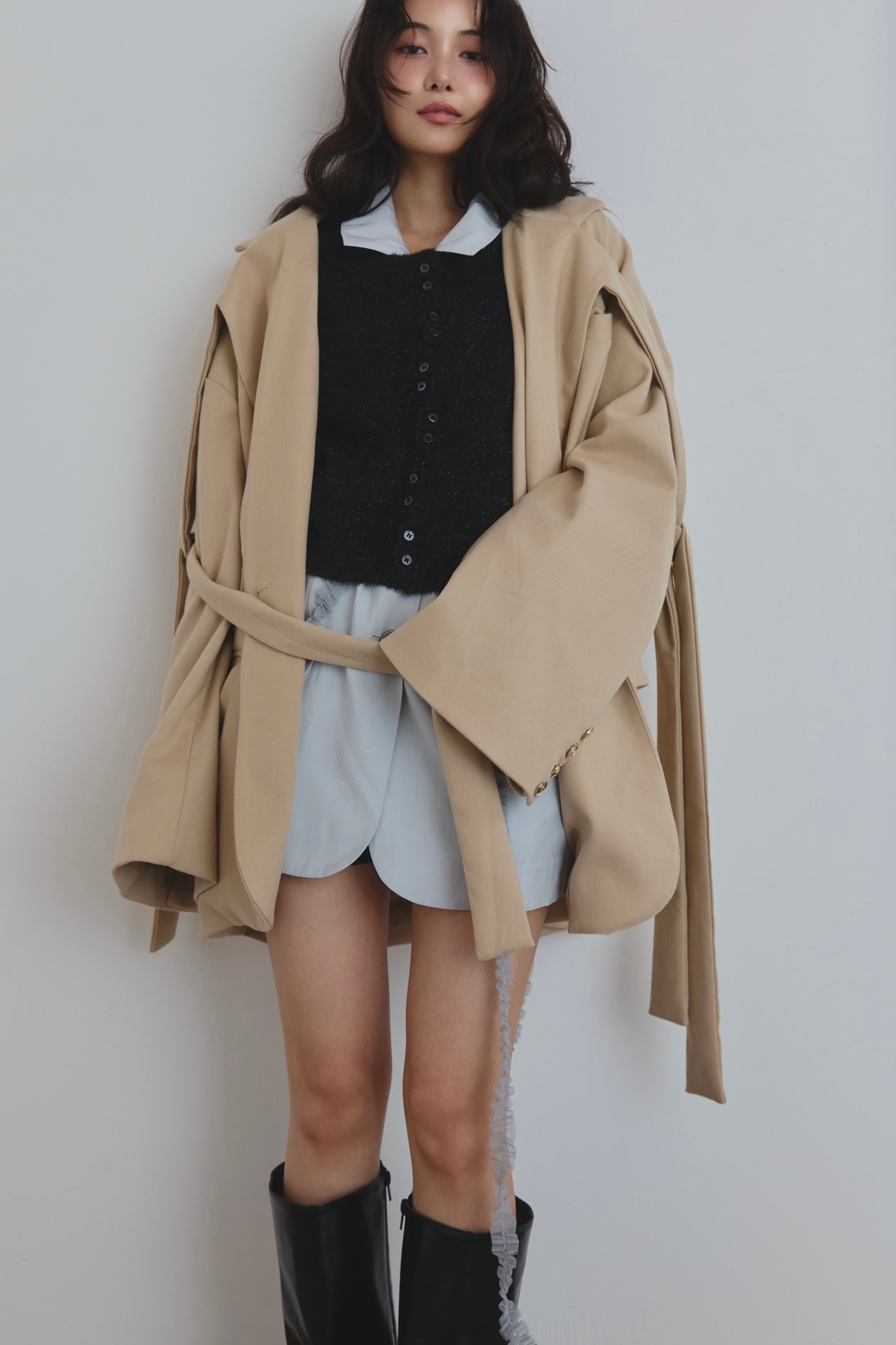 アンドコール　tulle pattern sheer jacket tulle pattern sheer jacket – andequal