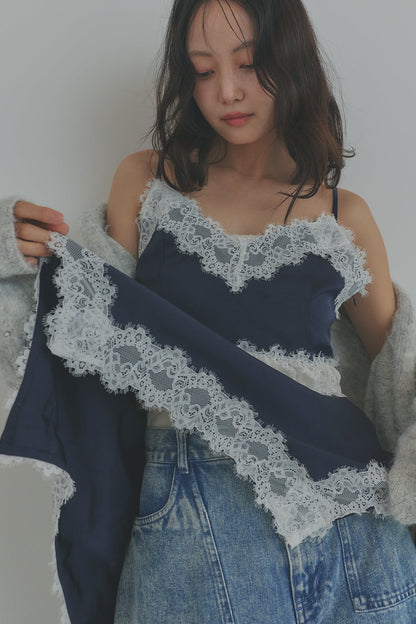 asymmetry lace camisole［6月下旬お届け］