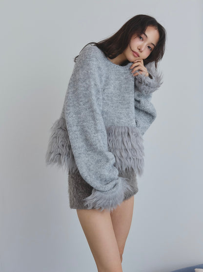 panel design fur knit