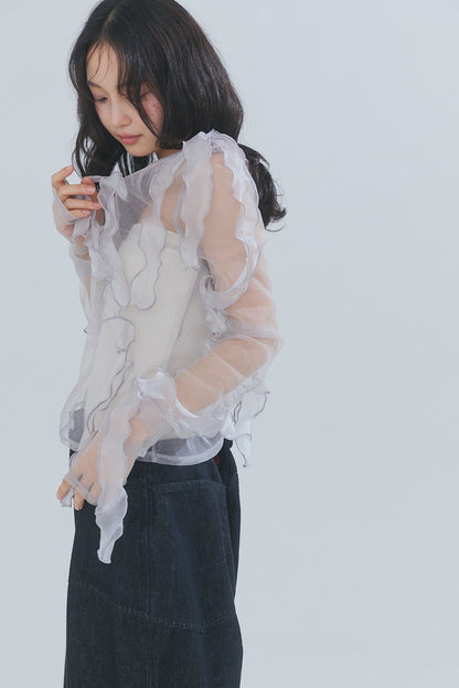 random ribbon sheer tops