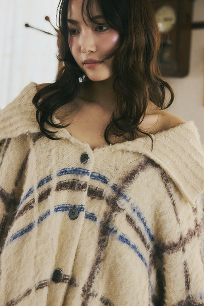 checked pattern knit