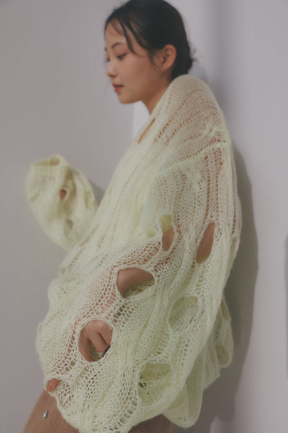 cloudy sheer knit