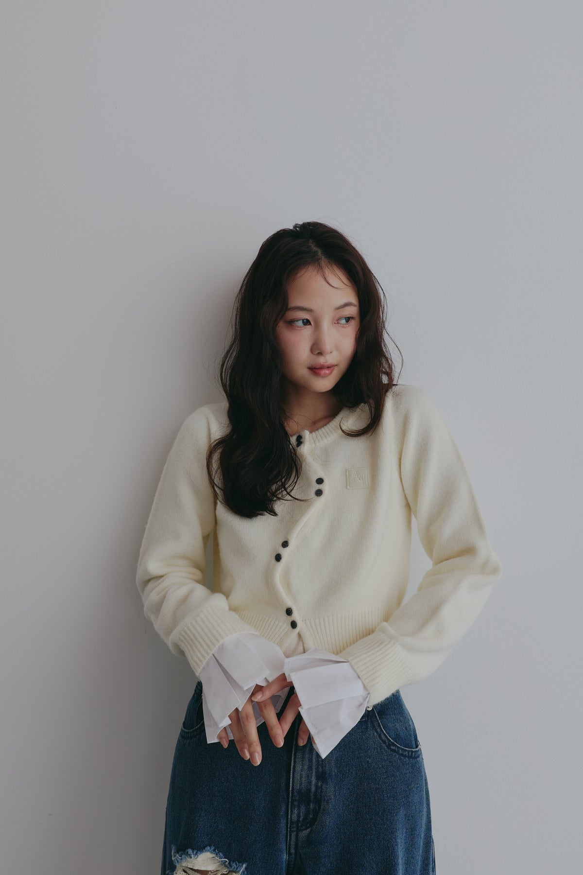 basic wave cardigan