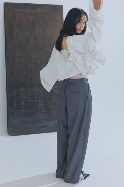 back open ribbon sweat
