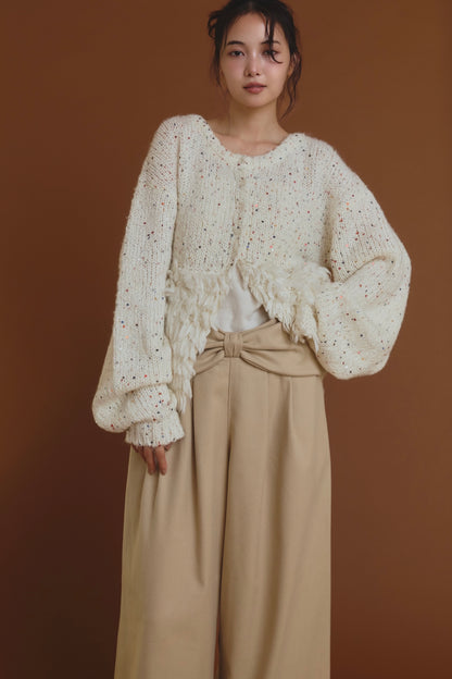 waist ribbon design pants