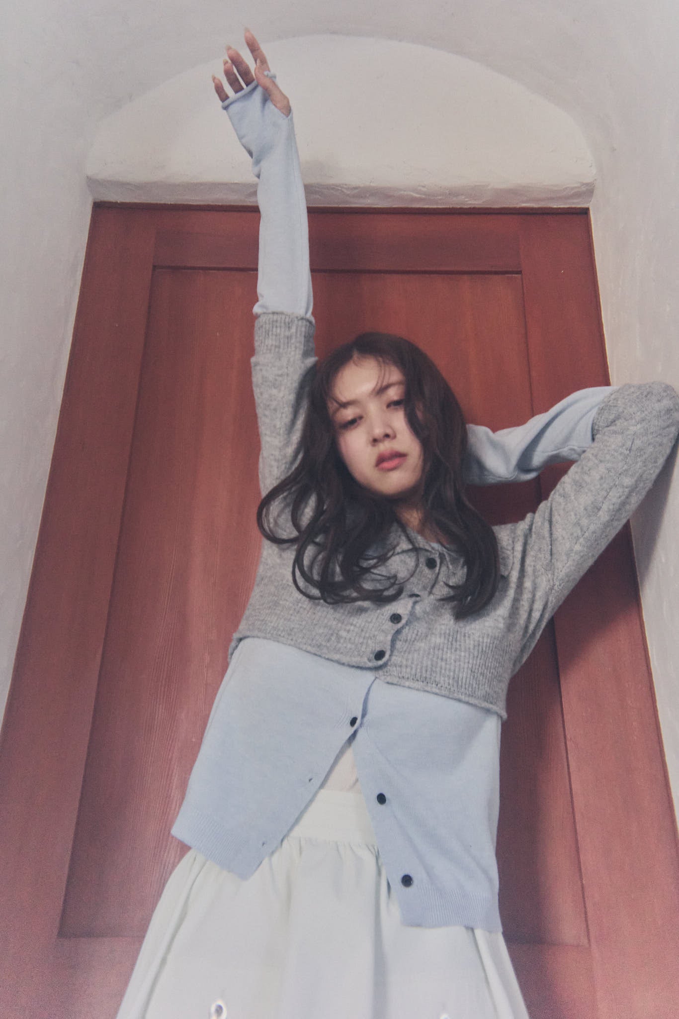 bicolor 2way knit