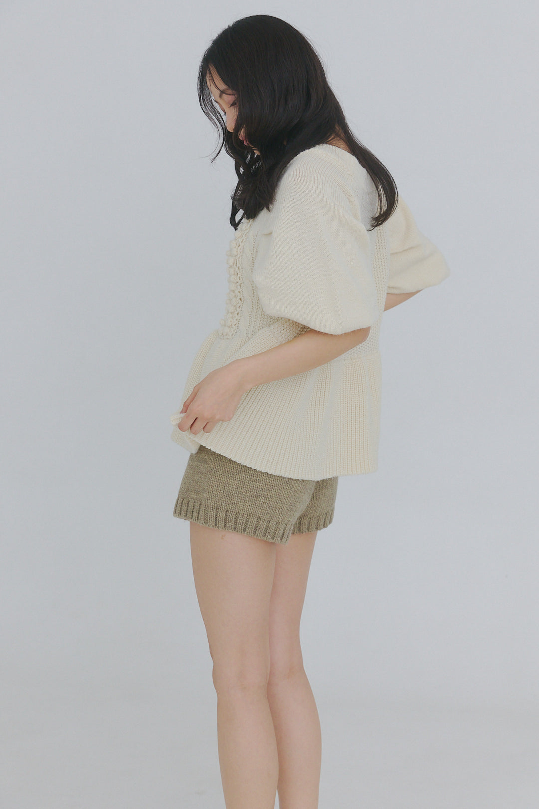 flower cable design knit