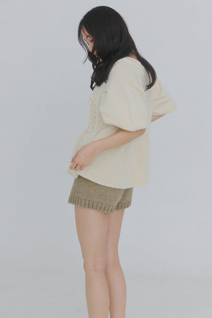 flower cable design knit