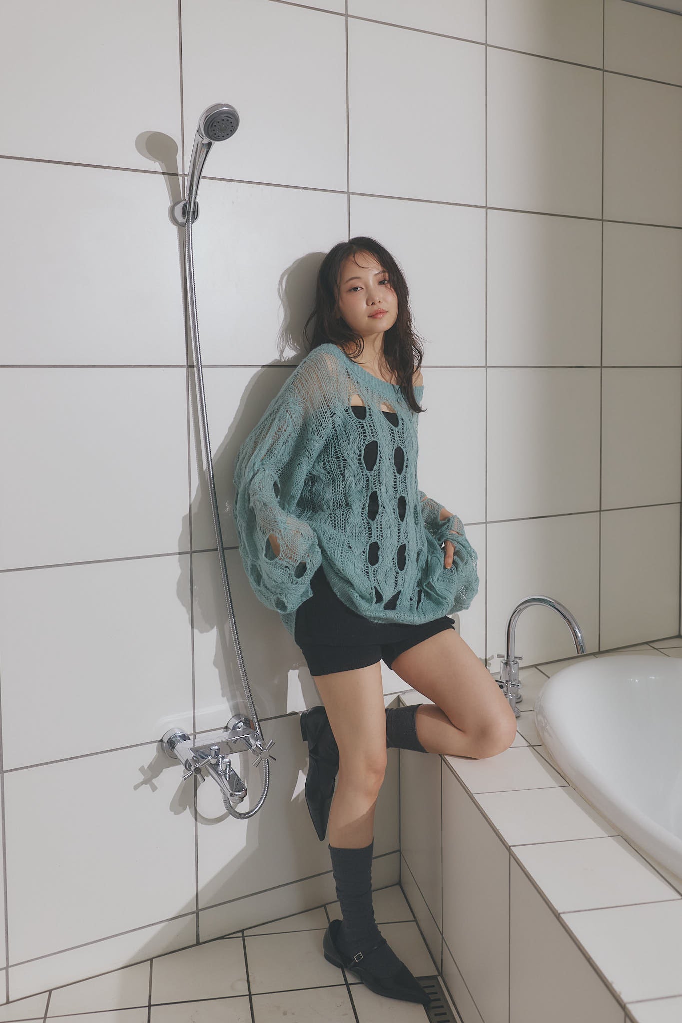cloudy sheer knit