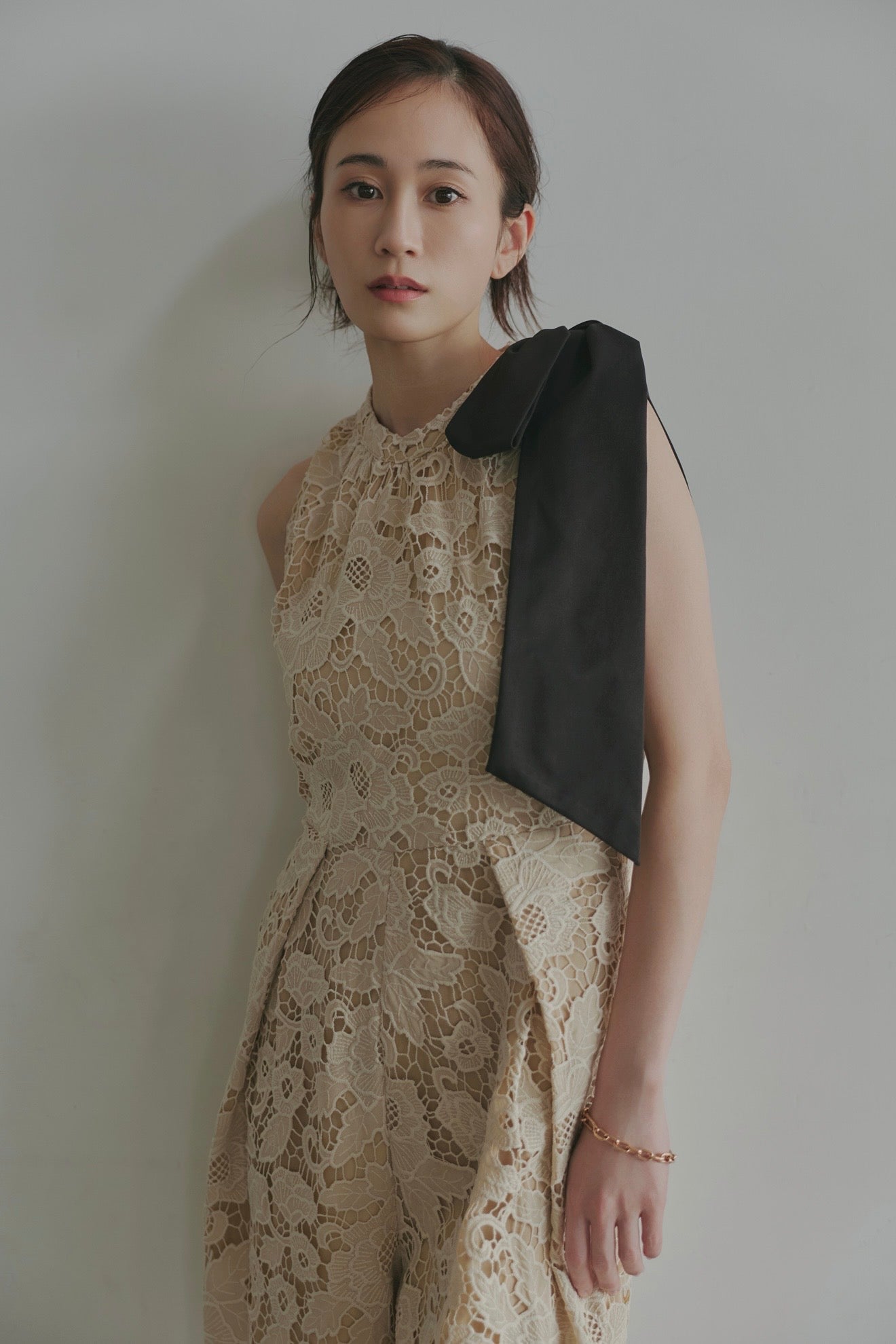 ribbon shoulder lace combinaison