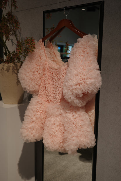 soft sparkle tulle blouse［8月中旬から下旬お届け］