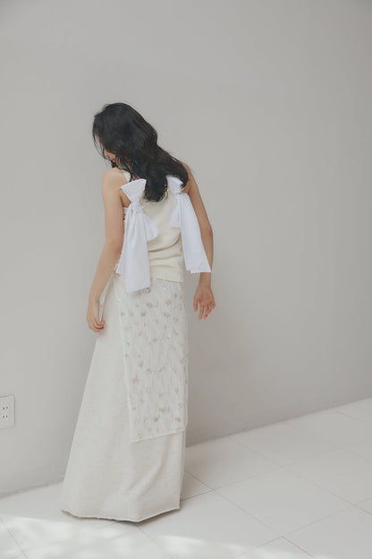 spangle layered sweat skirt