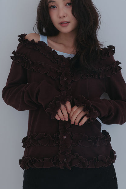 bicolor layered rib knit