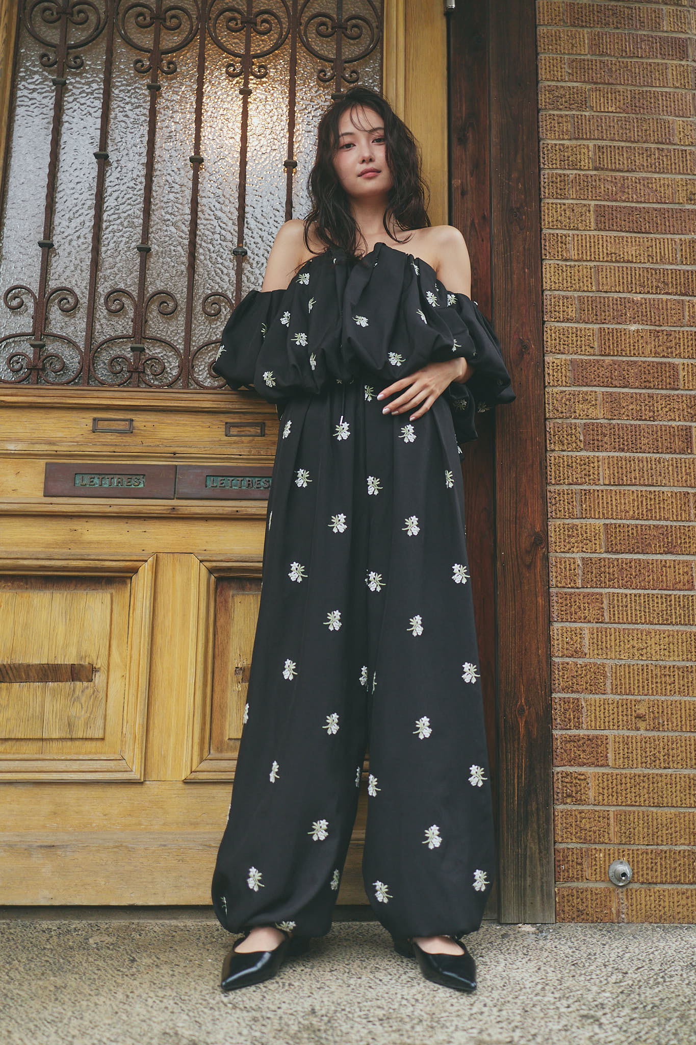embroidery 2way pants