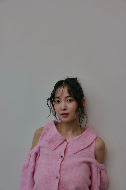 collar design shoulder knit