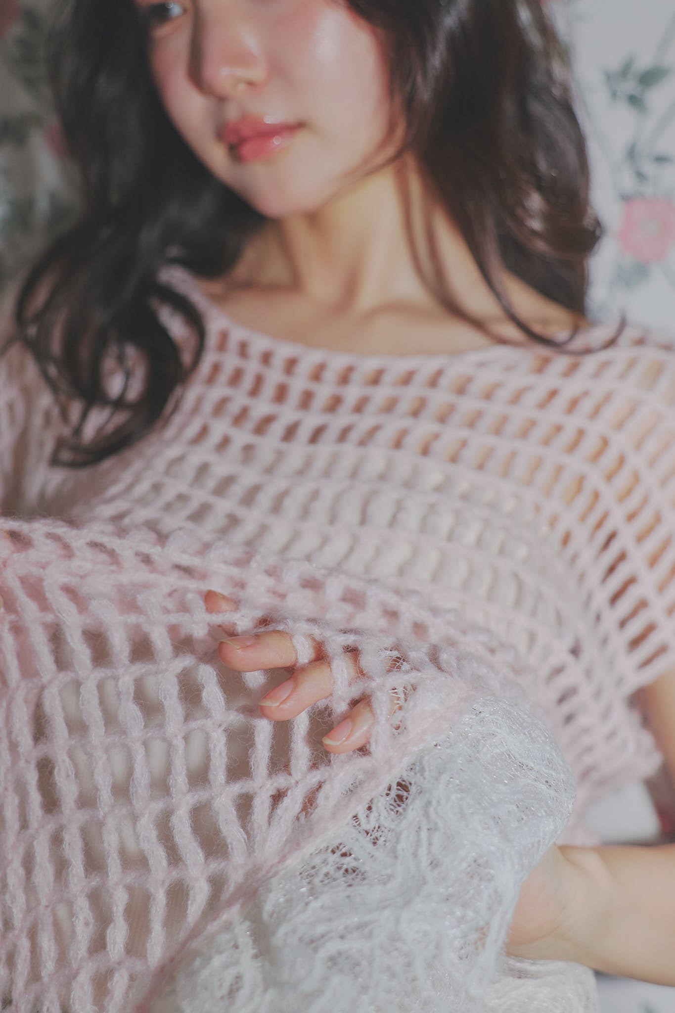 lace docking mesh knit
