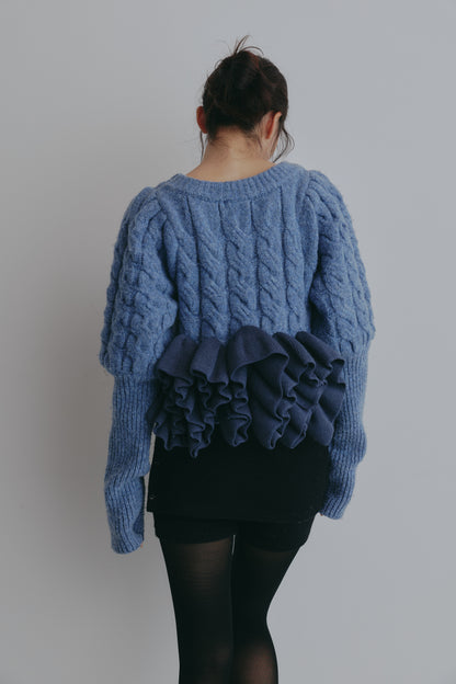 corsage knit cardigan