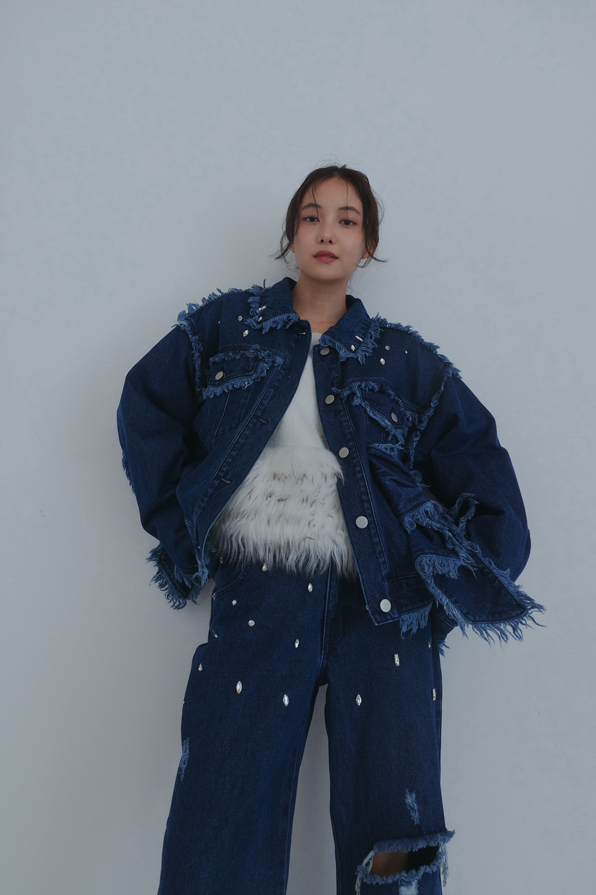 最終値下げAndequal ribbon design denim jacket ribbon design denim jacket – andequal
