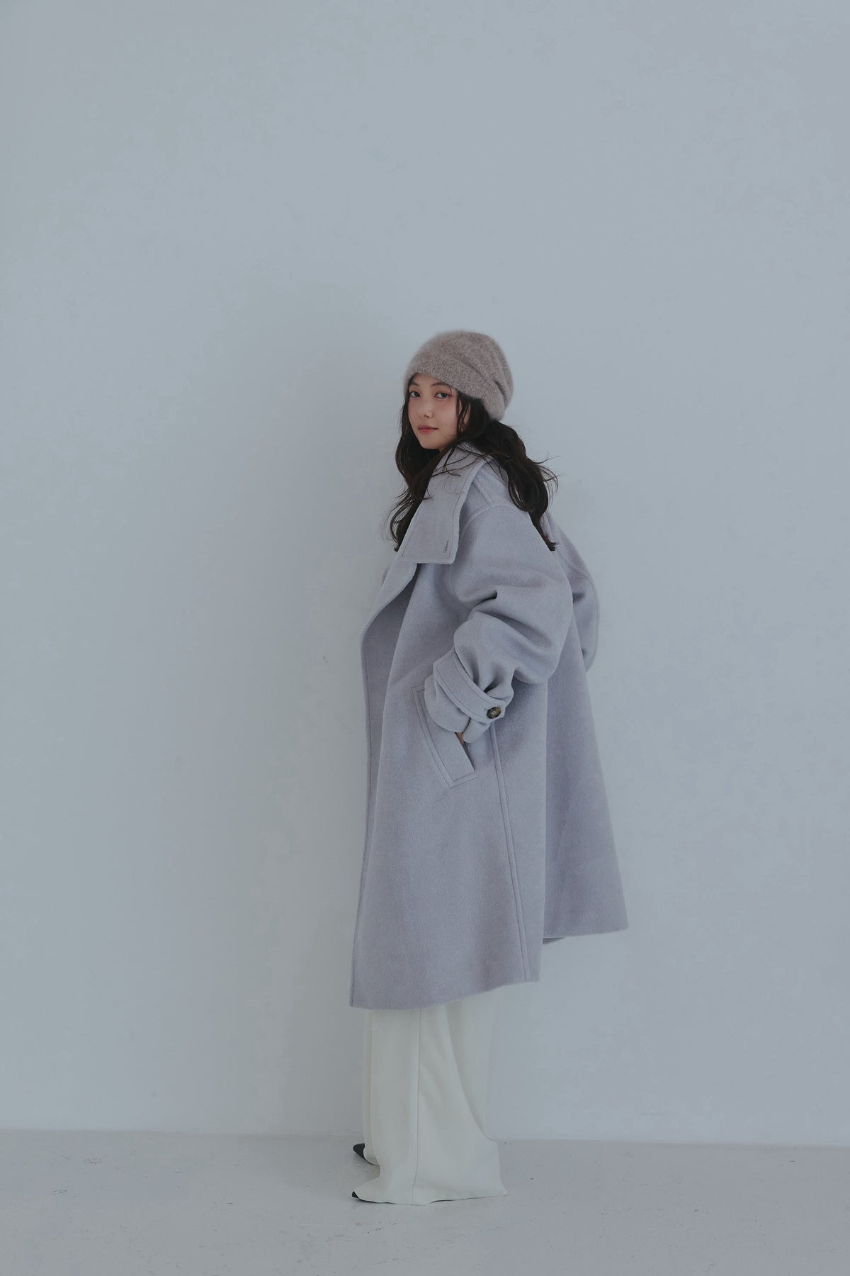 wrap collar medium coat