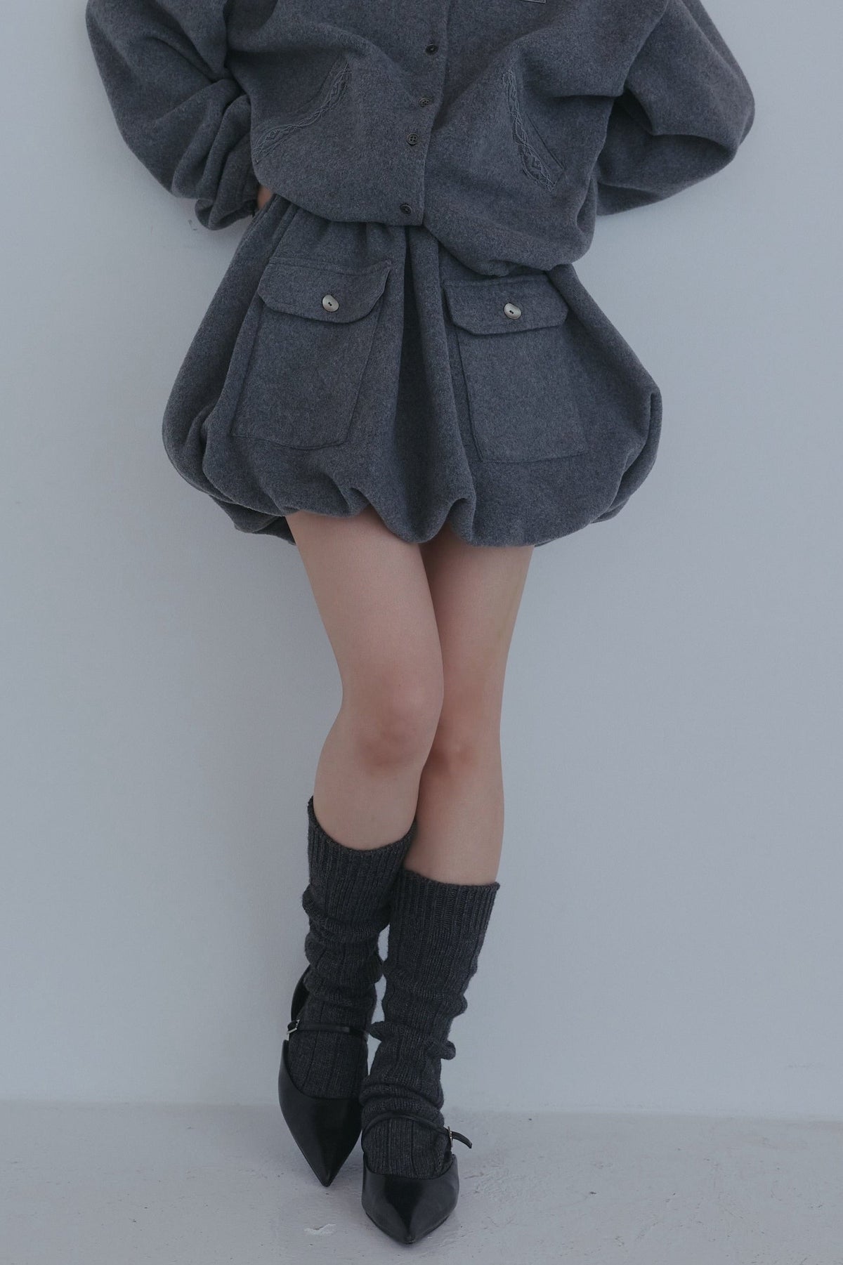fleece balloon skirt