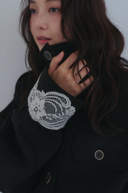 drawstring trench jacket