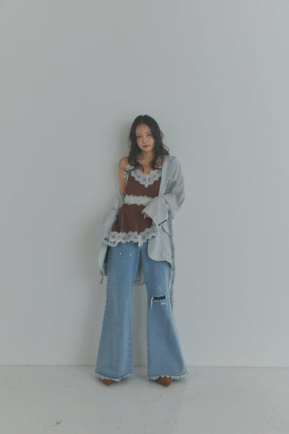 asymmetry lace camisole［6月下旬お届け］