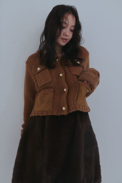 gold button pocket knit