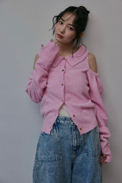 collar design shoulder knit