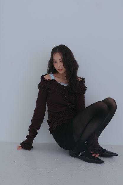 bicolor layered rib knit