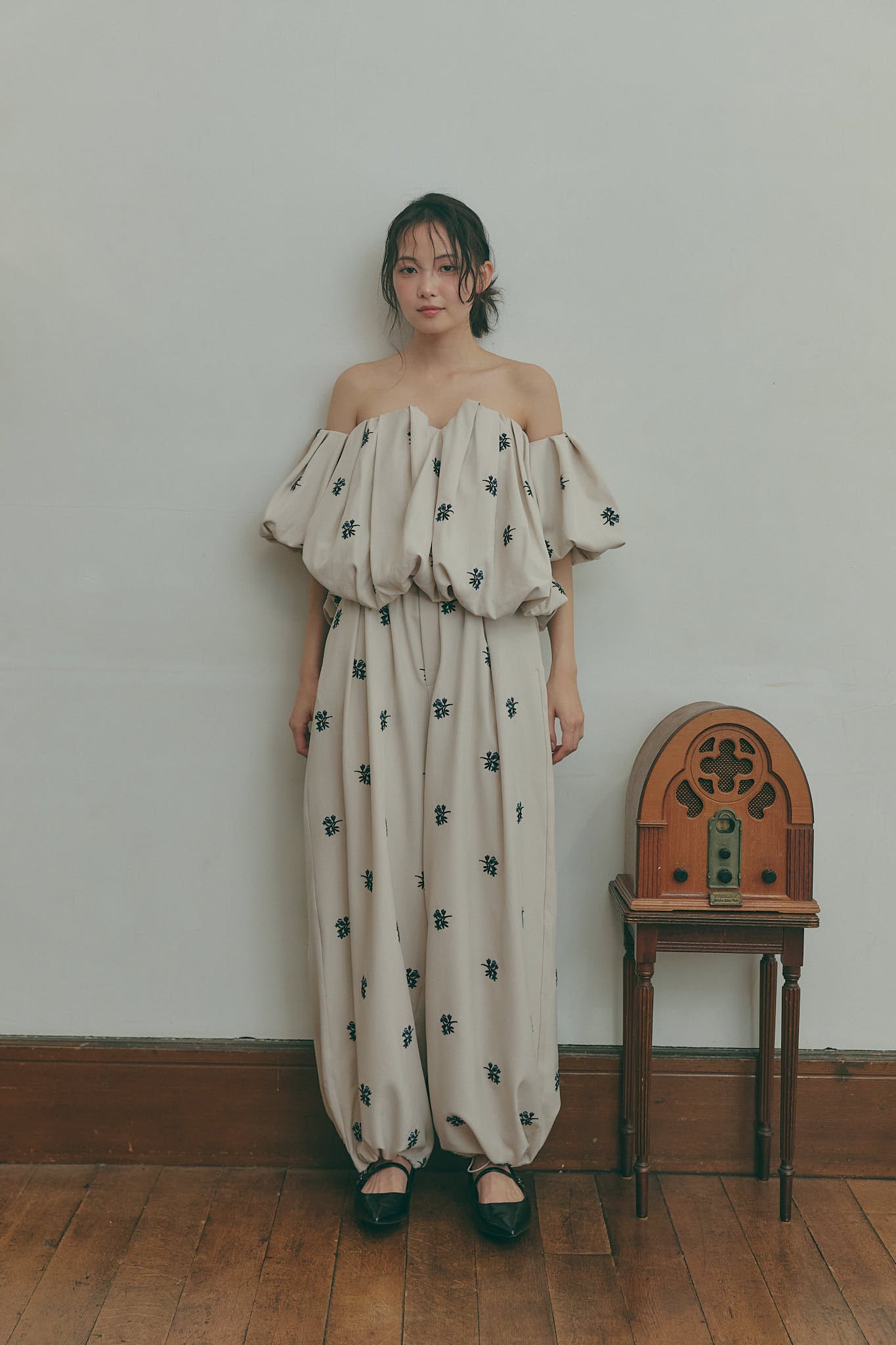 embroidery 2way pants