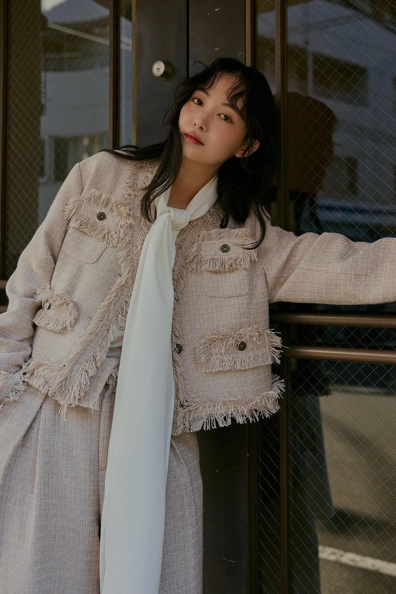 ジャケット・アウター Andequal glitter tweed jacket glitter tweed jacket – andequal