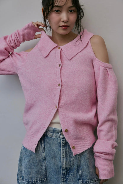 collar design shoulder knit
