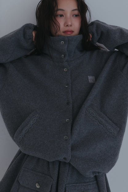 lace pocket fleece jacket