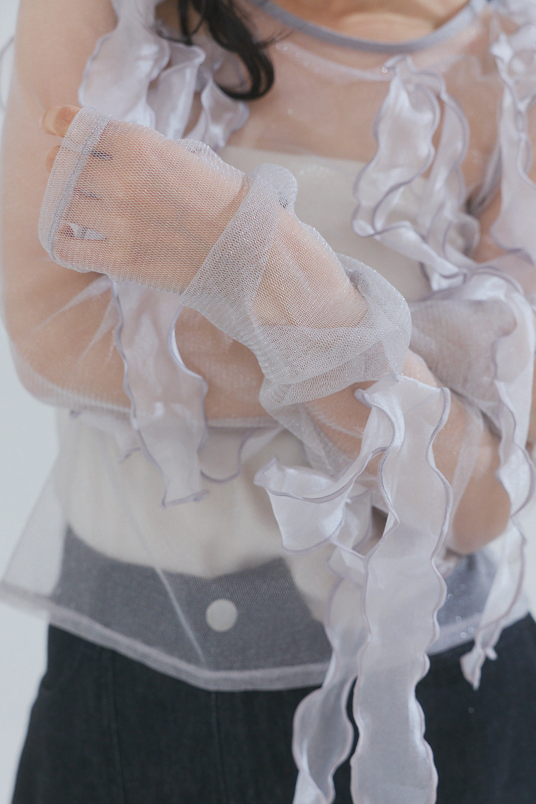 random ribbon sheer tops