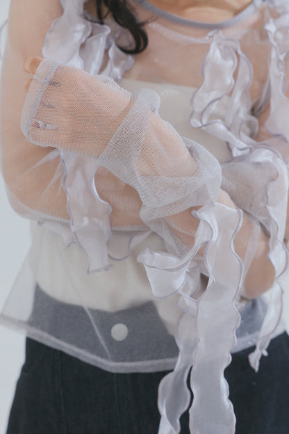 random ribbon sheer tops