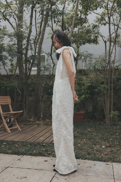 ribbon shoulder lace combinaison